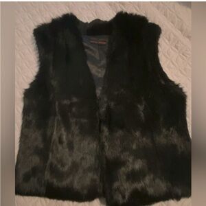 Fish Design Black Satin Vest